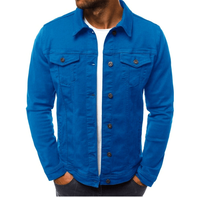 Levoire | Veste pour hommes Veste en denim décontractée pour hommes Veste en jean pour hommes Bleu
