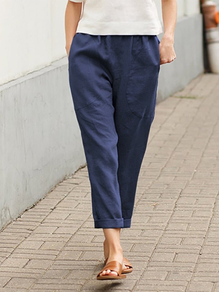 Levoire | Pantalon Décontracté Et Confortable Bleu Dunkel
