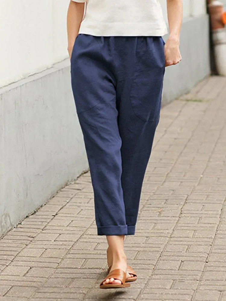 Levoire | Super Décontracté, Pantalon Élégant Bleu foncé
