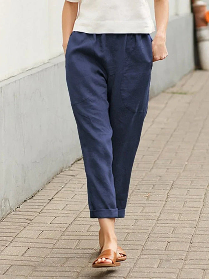 Levoire | Super Décontracté, Pantalon Élégant Bleu foncé