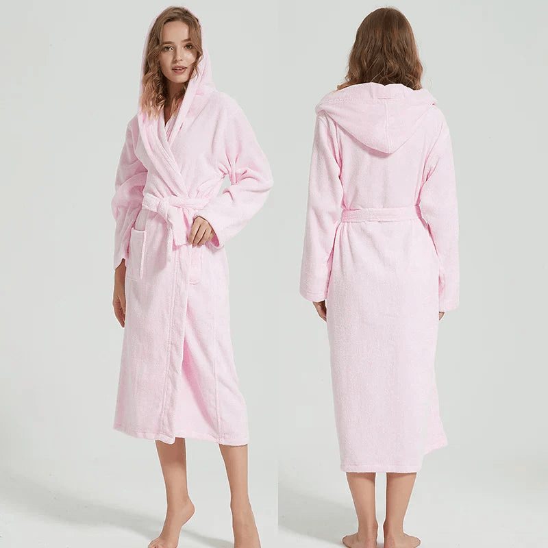 Levoire | Peignoir Luxe Respirant Capuche Rosa clair