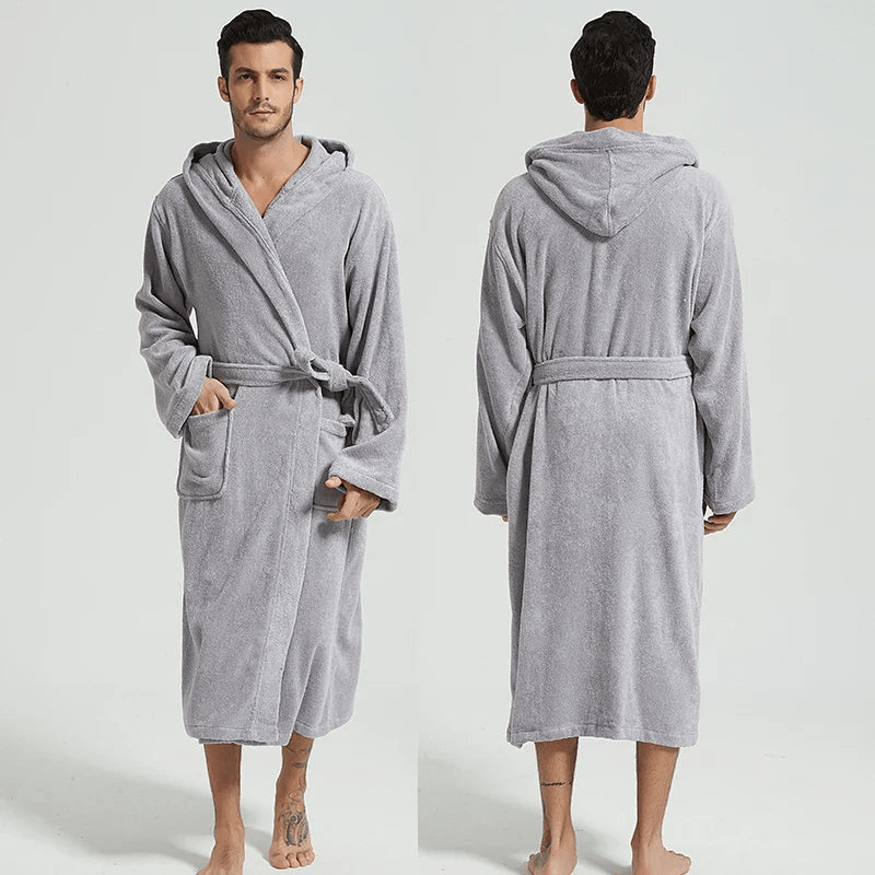 Levoire | Peignoir Luxe Respirant Capuche Gris