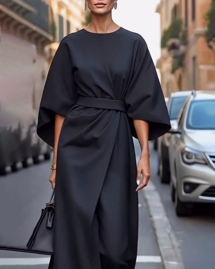Levoire | Robe Midi Ajustée Avec Ceinture