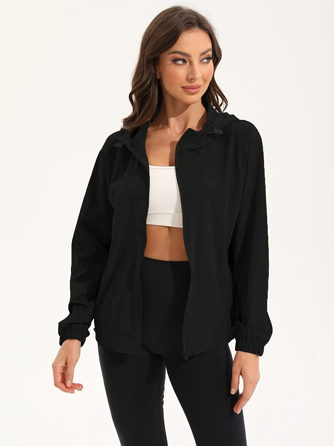 Levoire | Veste De Sport Légère Imperméable Avec Capuche Noir