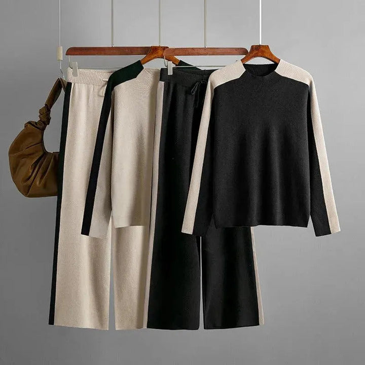 Levoire | Robe élégante en deux parties avec tricot et couture pour femmes