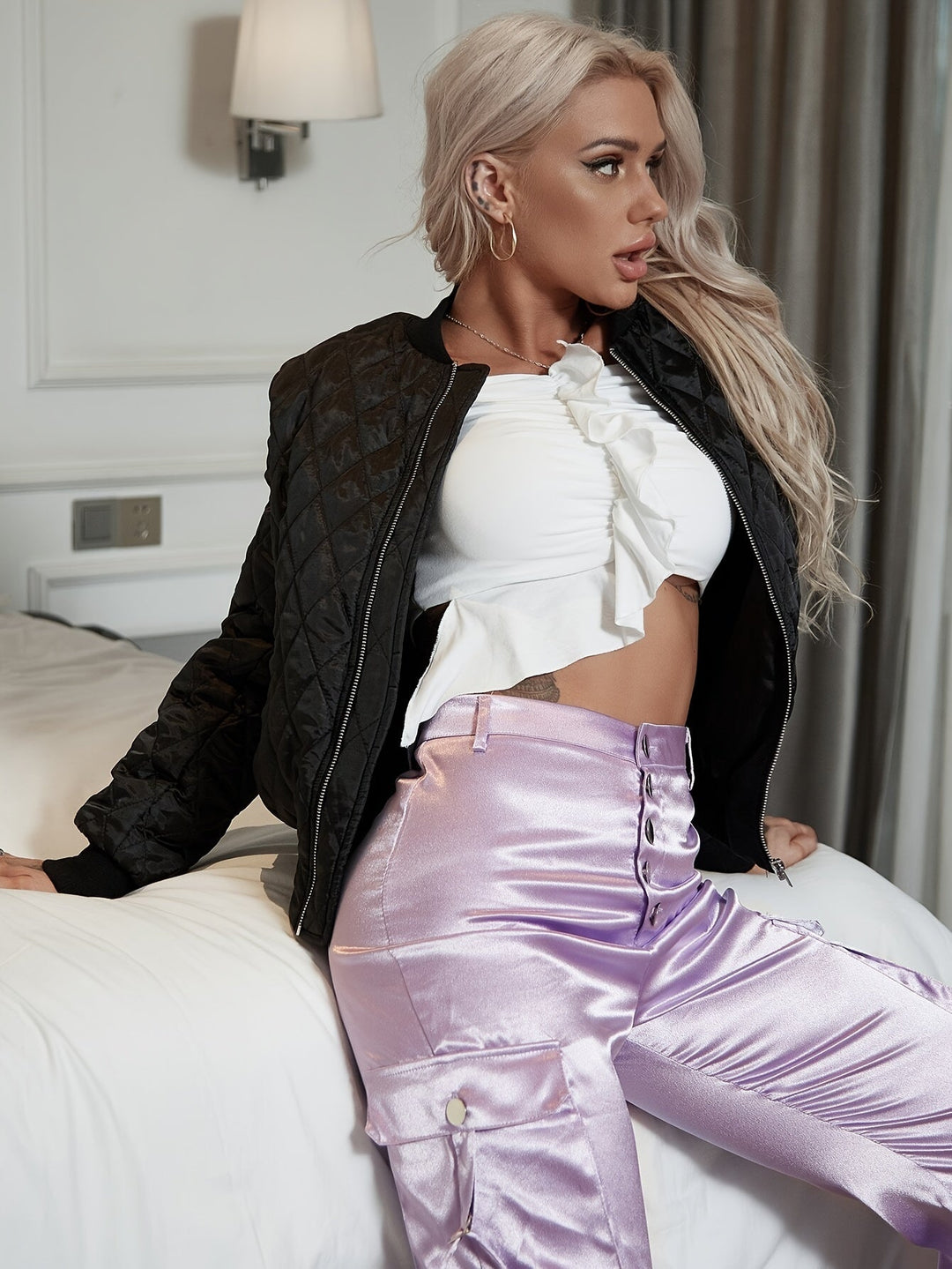 Levoire | Veste Bomber Matelassée En Couleur Unie