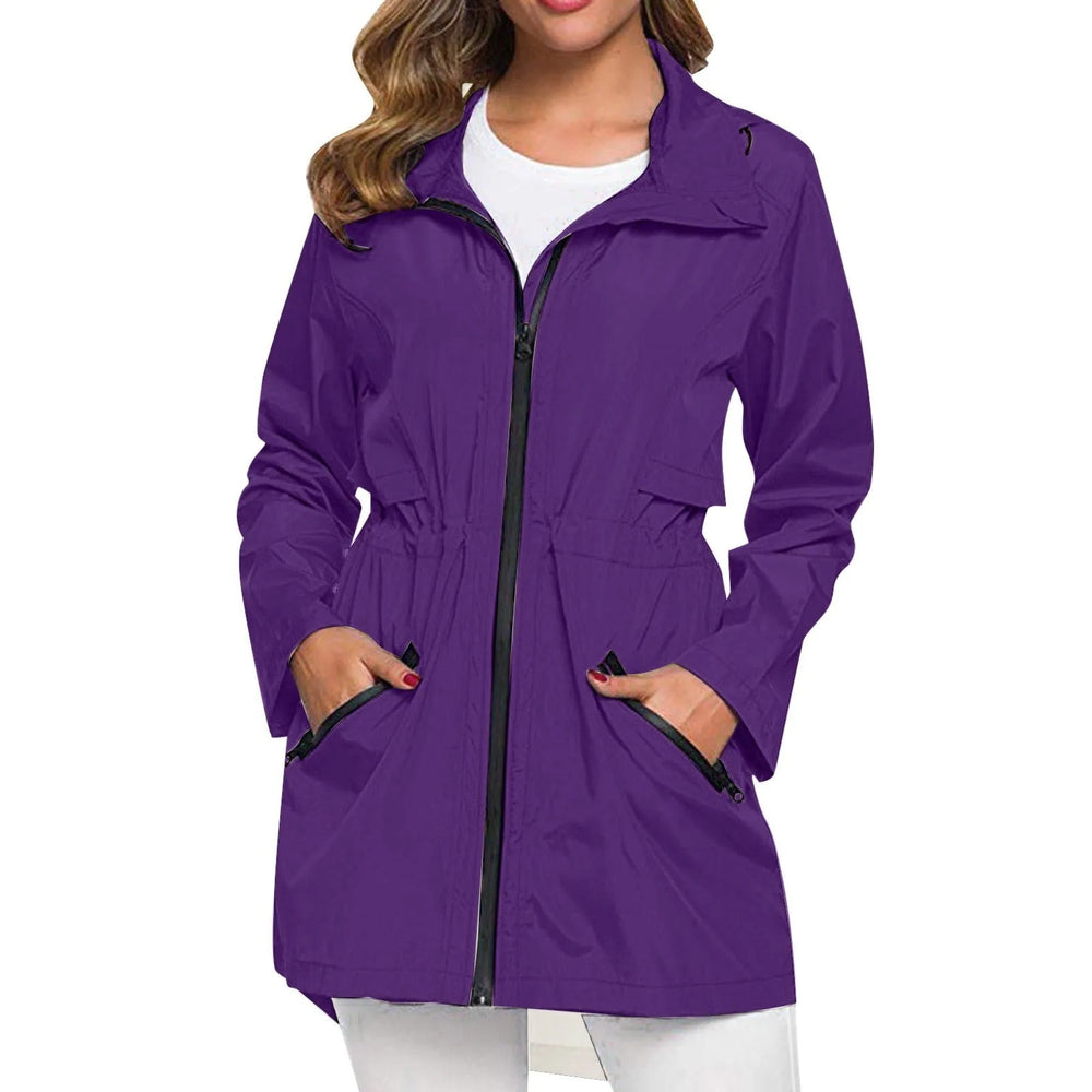 Levoire | Veste De Pluie Avec Col Roulé Et Fermeture Éclair Lilas