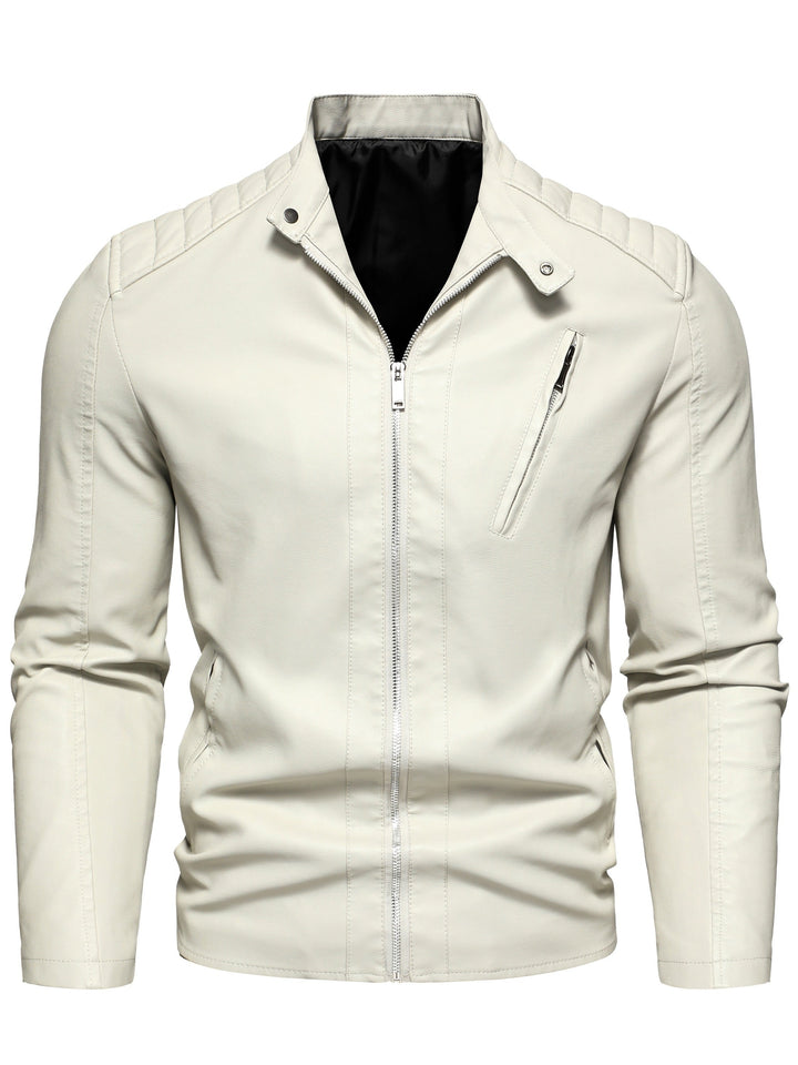Levoire | Veste en cuir Élégante Beige