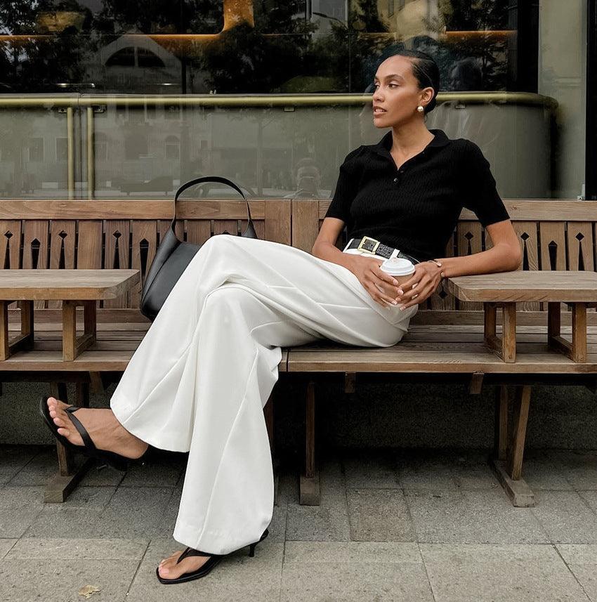 Levoire | Pantalon Taille Haute Blanc
