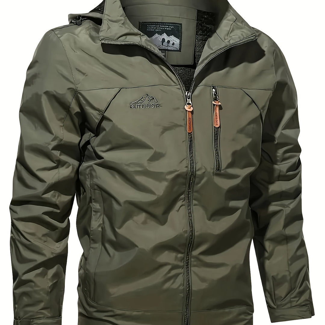 Levoire | Veste De Plein Air Softshell Pour Hommes Avec Capuche Olive vert 1