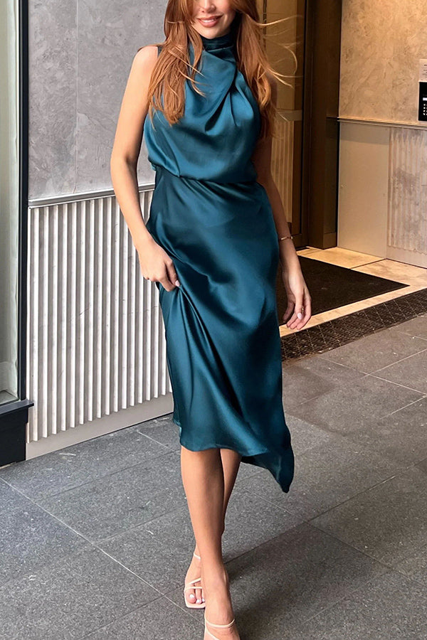 Levoire | Robe De Soirée Élégante Sans Manches Bleu