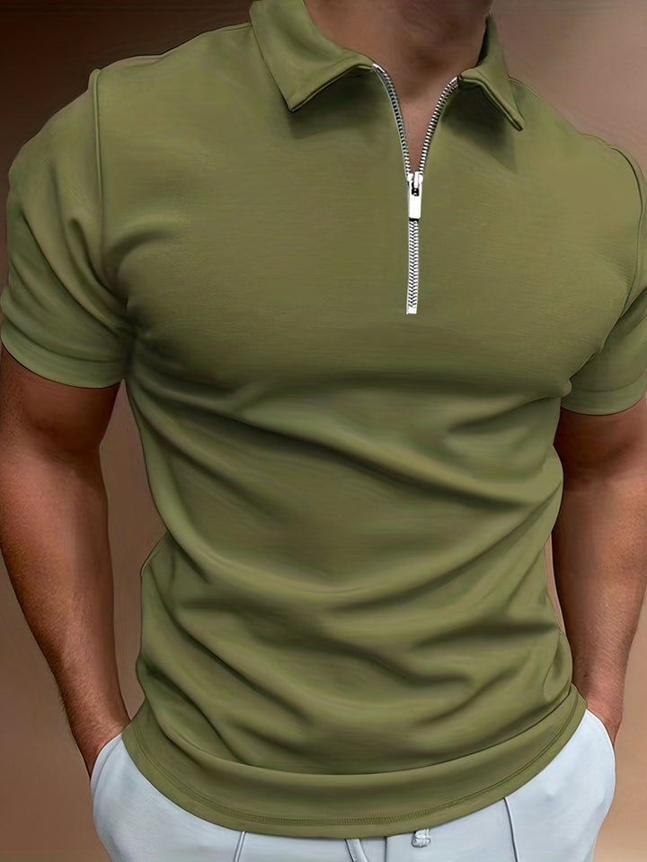 Levoire | Chemise D'Été Décontractée Avec Fermeture Éclair Vert foncé
