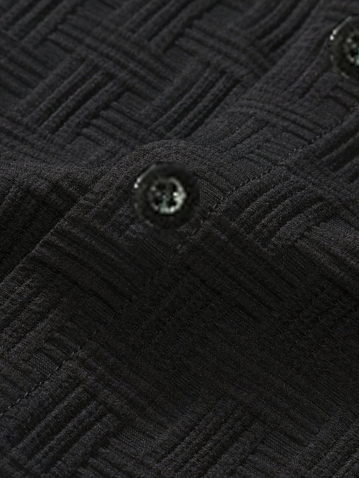 Levoire | Costume Rayé Pour Hommes Avec Col Rétro Et Manches Courtes
