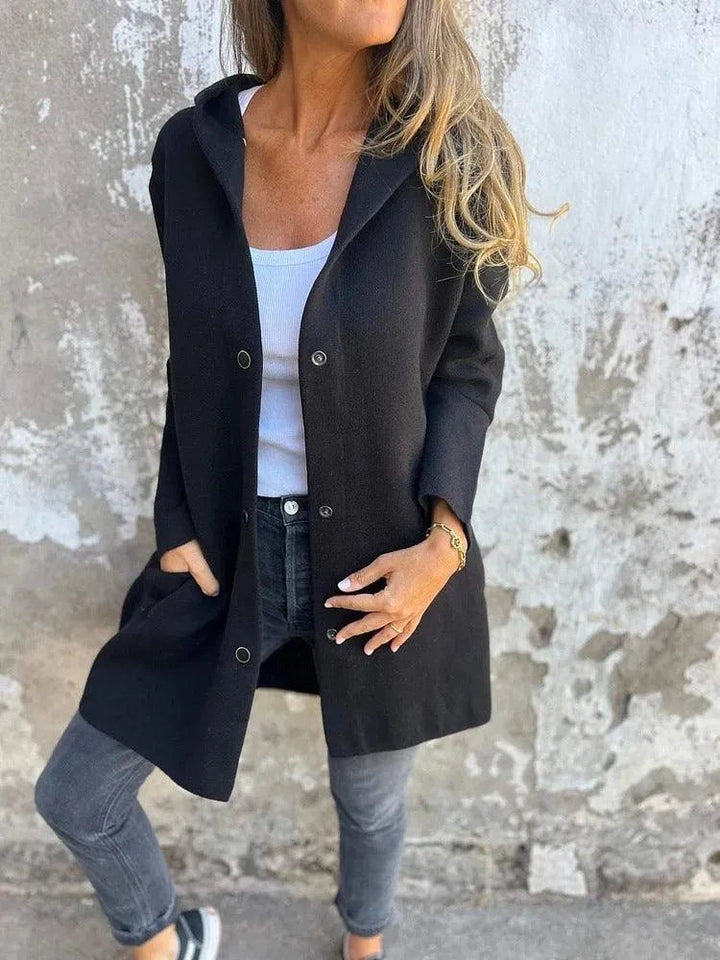 Levoire | Rennokas à un rang sweat à capuche cardigan Noir