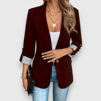 Levoire | Schlichter Blazer Au Coupe Moderne Bordeaux