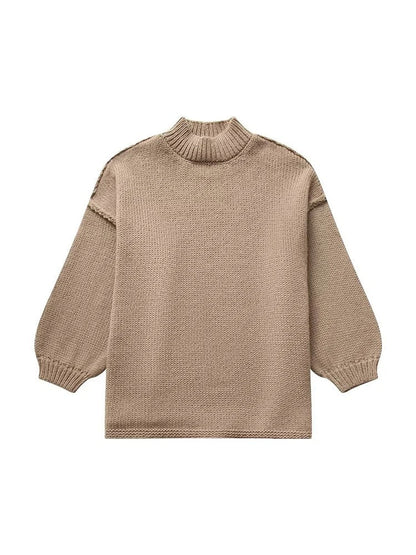 Levoire | Lssiger Pull En Maille Avec Col Montant Beige