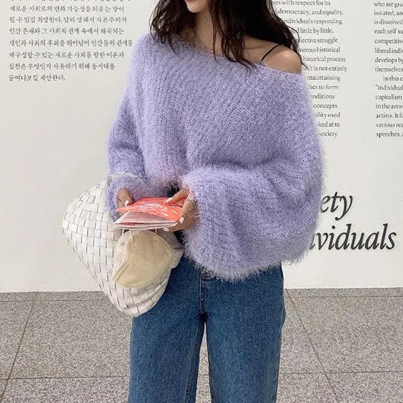 Levoire | Pull fille à col rond et manches bouffantes Lila Taille libre