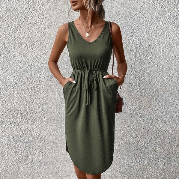 Levoire | Mode Tendance Boutons Robe Mini Vert