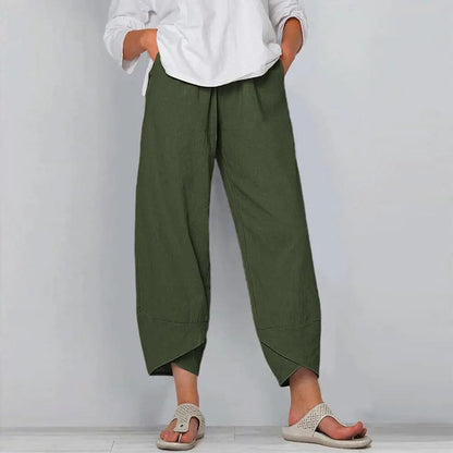 Levoire | Pantalon en lin Vert foncé