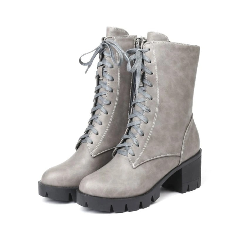 Levoire | Les Bottes Bulbeuses Ultimes Pour Un Style Imparable Intérieur en fourrure grise
