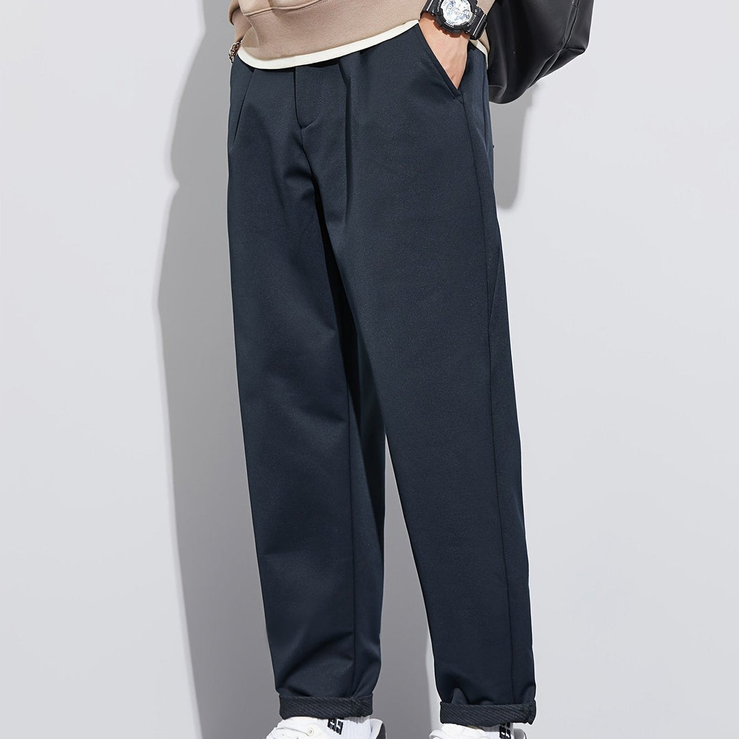Levoire | Pantalons Unis Confortables Pour Hommes À Jambes Droites