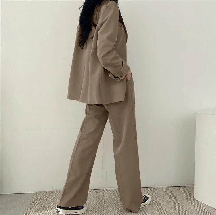 Levoire | Sur Mesure Blazer Et Pantalons Droits Set Pour Femmes