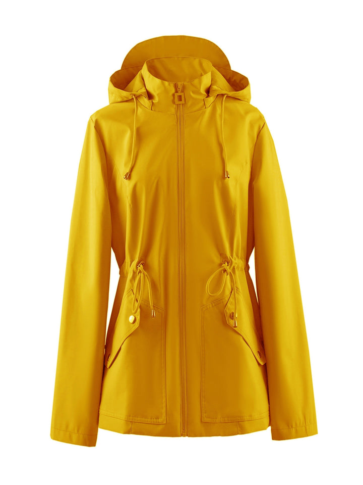 Levoire | Veste À Capuche Imperméable À Manches Longues Avec Fermeture Éclair Gul