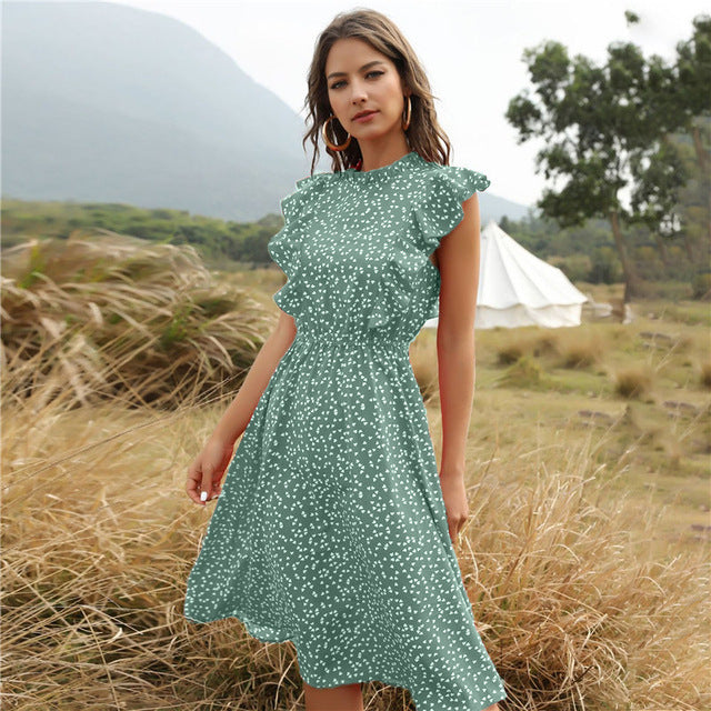 Levoire | Robe D'Été Longue En Chiffon Vert clair