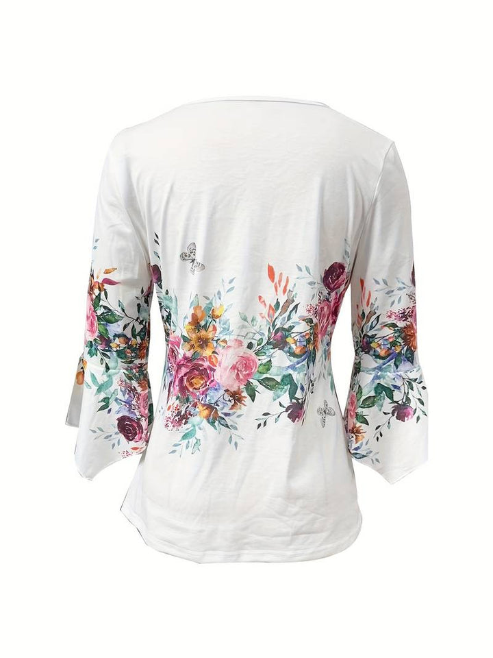 Levoire | Blouse Avec Décolleté En V Et Imprimé Floral