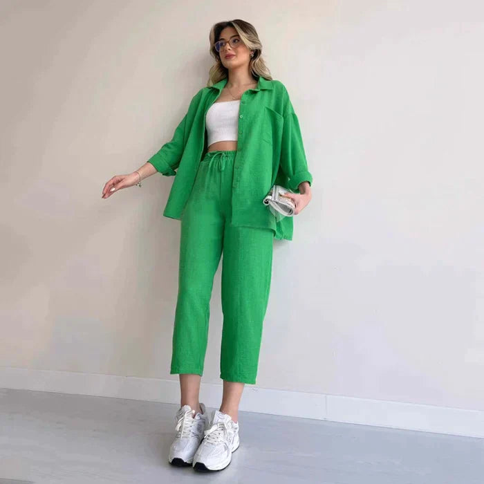 Levoire | Ensemble Féminin Deux Pièces Vert