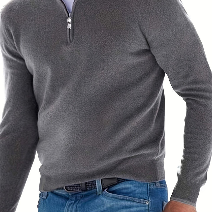 Levoire | Pull À Col Montant En Laine Pour Homme Avec Stretch Élevé Et Fermeture Éclair