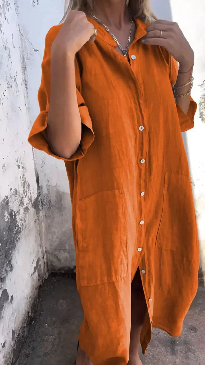 Levoire | Langes légères hemdblusenkleid Orange