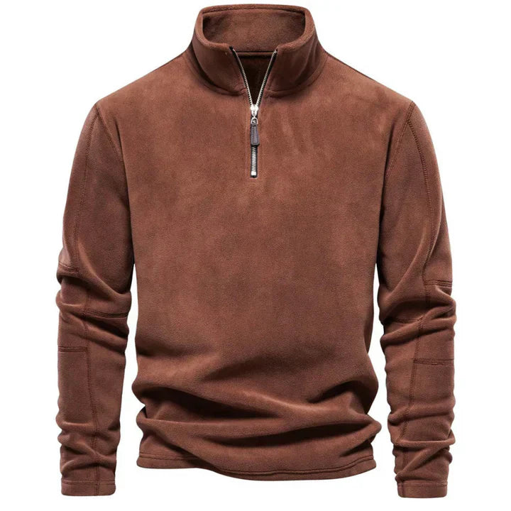 Levoire | Pull long à manches longues pour hommes Braun
