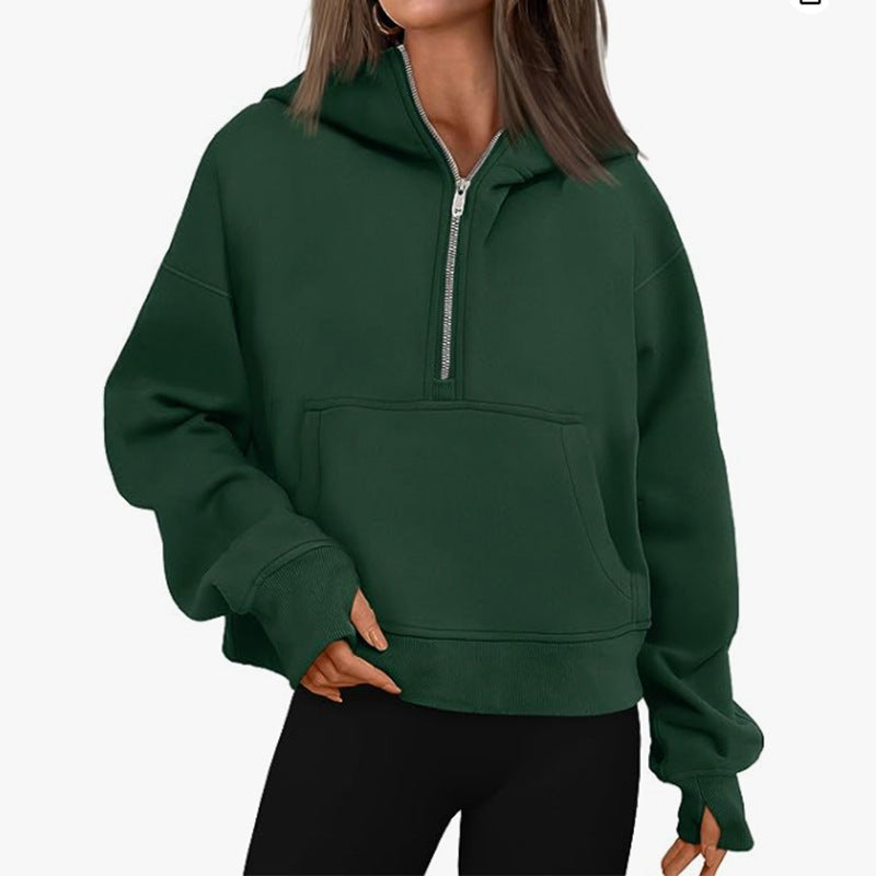 Levoire | Sweatshirt Fermeture Éclair Automne Vert