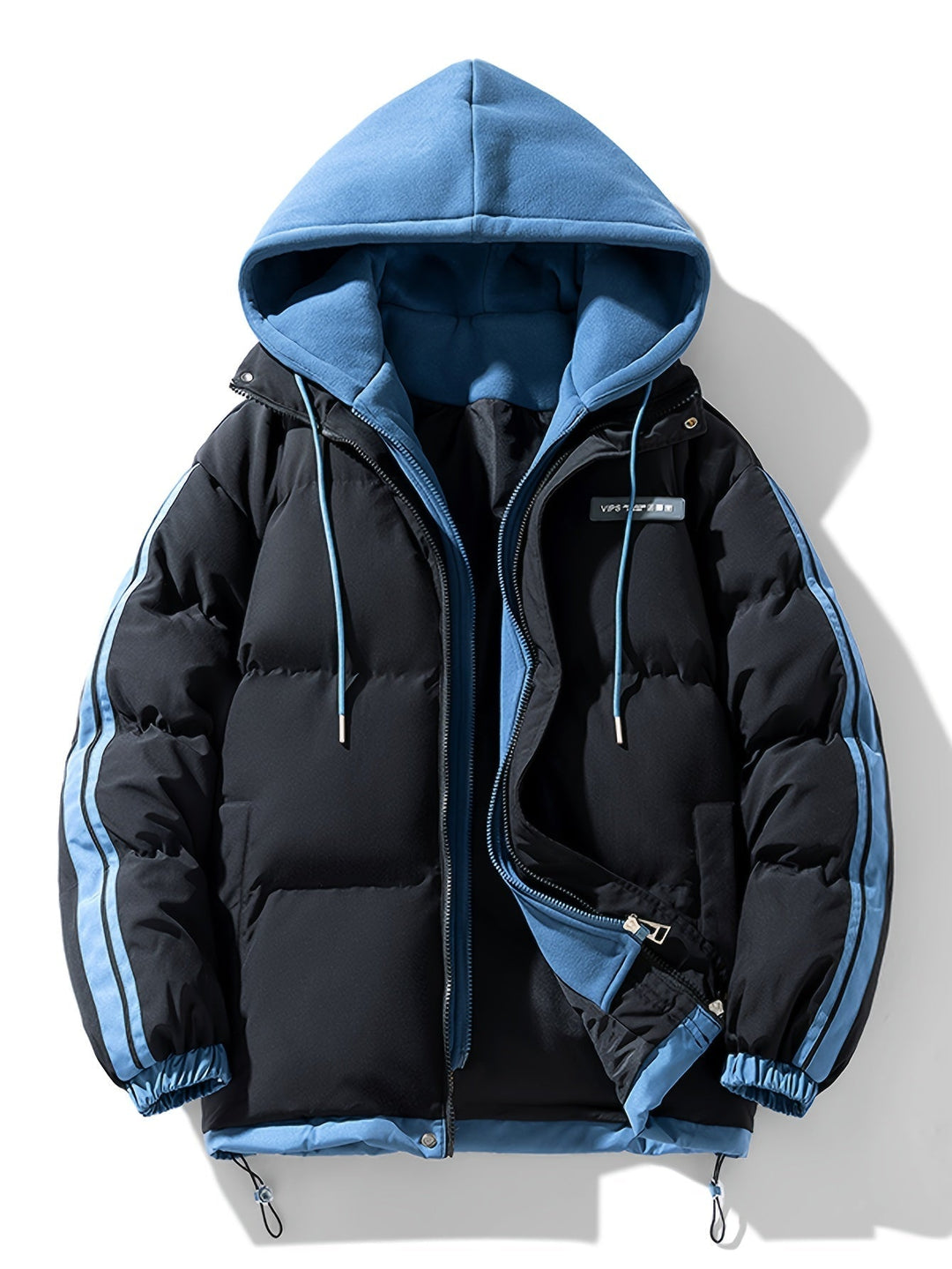 Levoire | Sweat à capuche zippé manches longues avec poches Noir