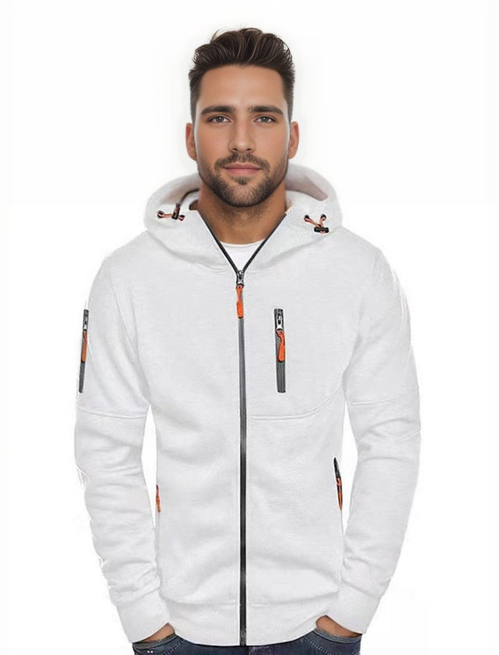 Levoire | Sweat-Shirt Sportif Pour Hommes Avec Capuche Blanc