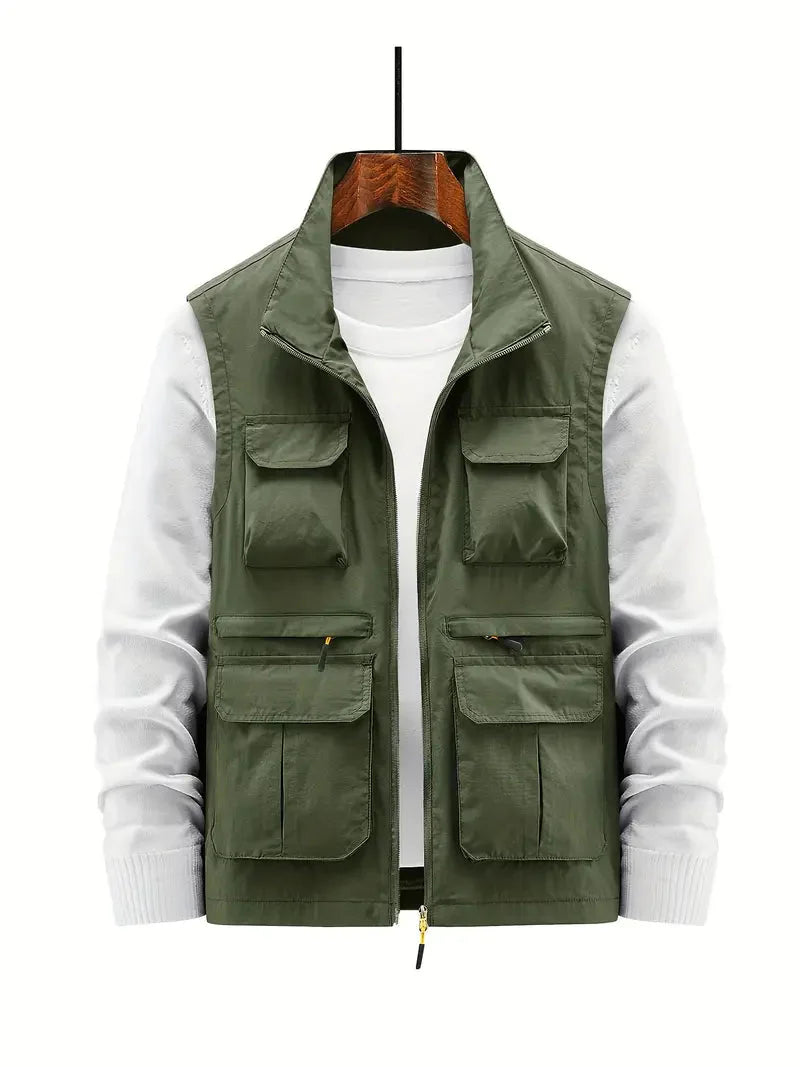 Levoire | Gilet Utilitaire Pour Hommes vert olive
