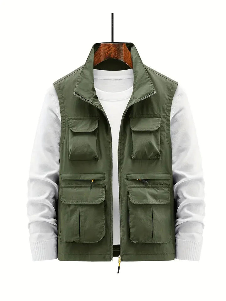 Levoire | Gilet Utilitaire Pour Hommes vert olive