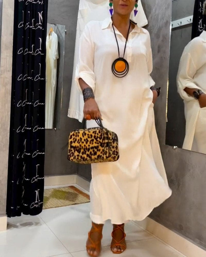 Levoire | Robe Avec Poches Dans Une Couleur Unie