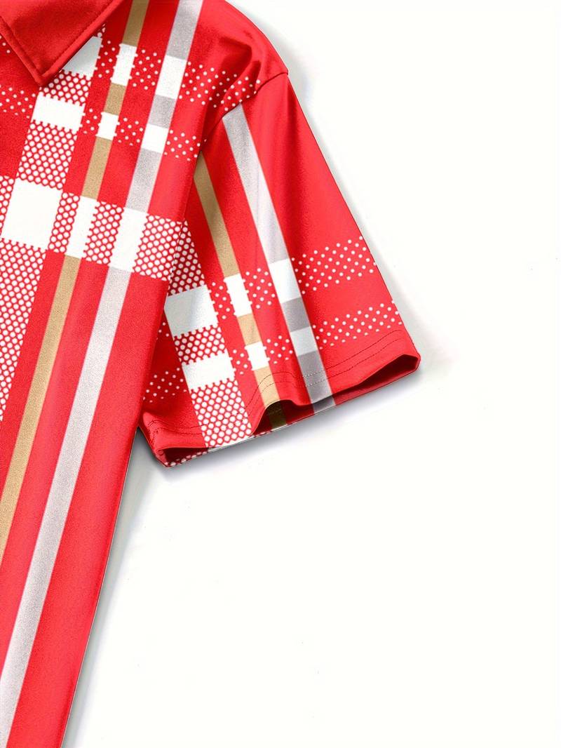 Levoire | Chemise De Golf Rouge À La Mode Dans Le Style De Rue