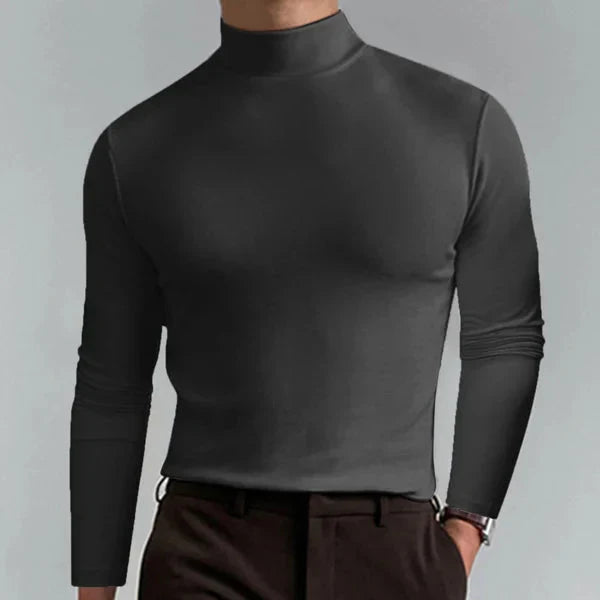 Levoire | Chemise Classique À Col Montant Slim Fit Gris