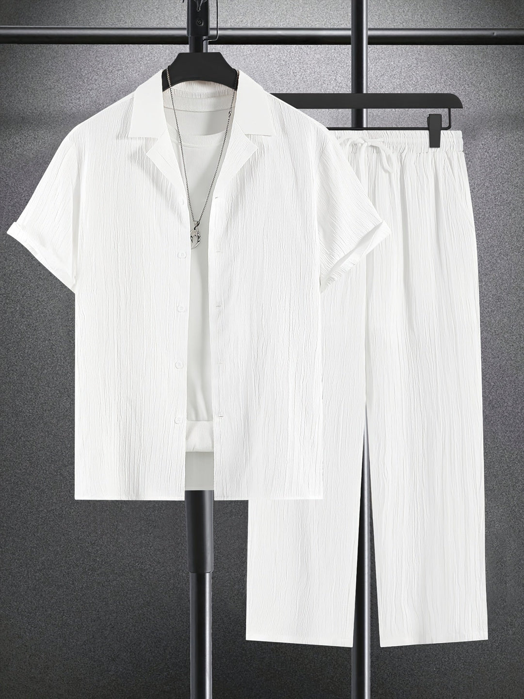 Levoire | Ensemble Co Ord Été Pour Hommes Blanc