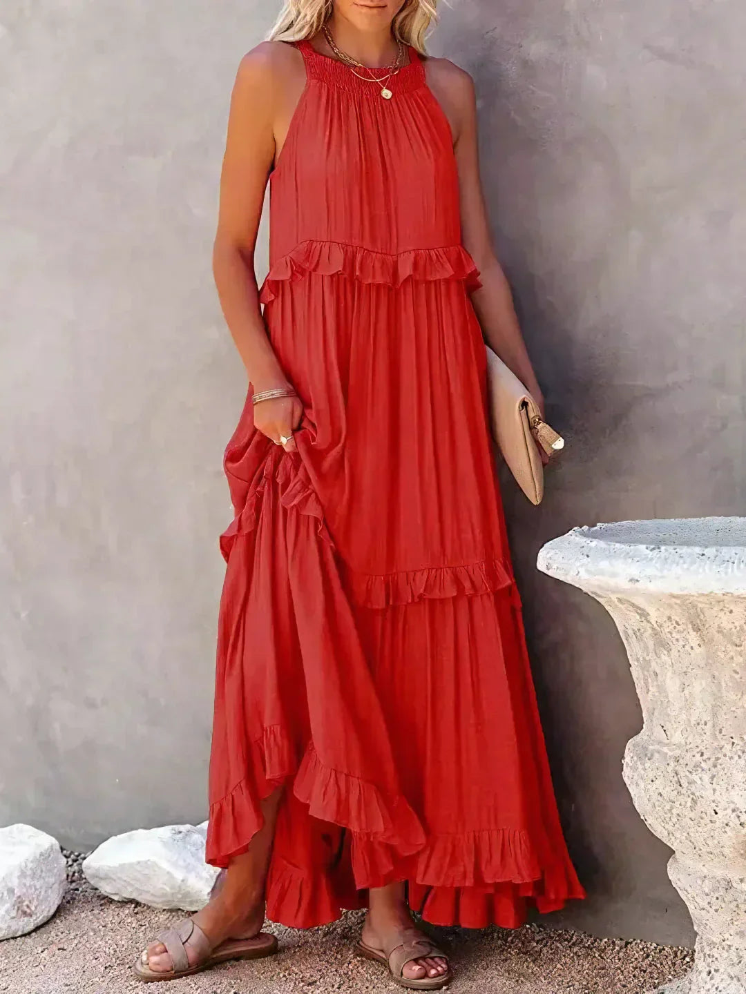 Levoire | Robe longue élégante Rouge