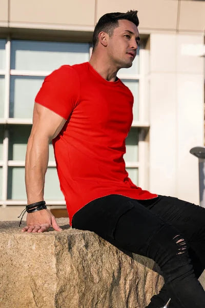 Levoire | T-Shirt Essentiel À Coupe Droite Rot