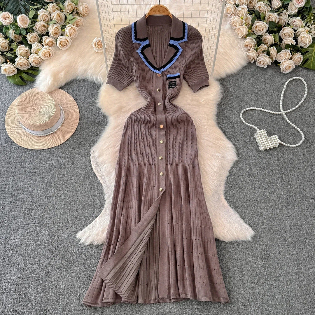 Levoire | longue en tricot pour femmes Marron Taille unique