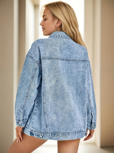 Levoire | Récolte De Raisins Veste En Denim Bleue Pour Femmes