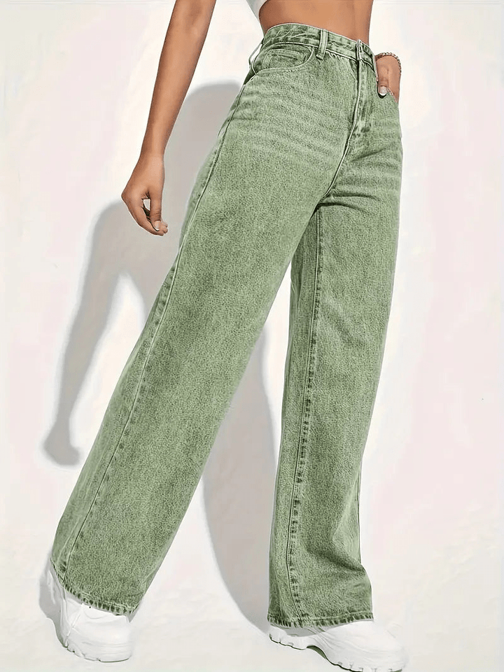 Levoire | Jean Baggy Décontracté Femme Vert
