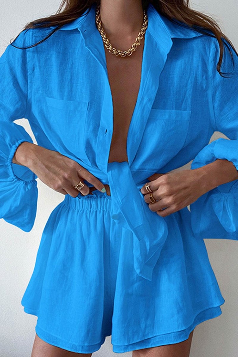 Levoire | Ensemble D'Été Léger Bleu