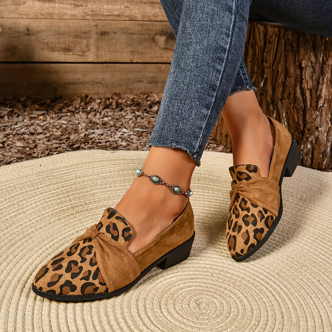 Levoire | Sandales Pour Femmes Élégantes À Motif Léopard Avec Lacets