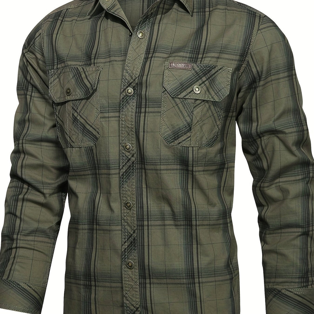 Levoire | Canapé À Motifs Pull Décontracté Pour Hommes À Manches Longues Vert olive